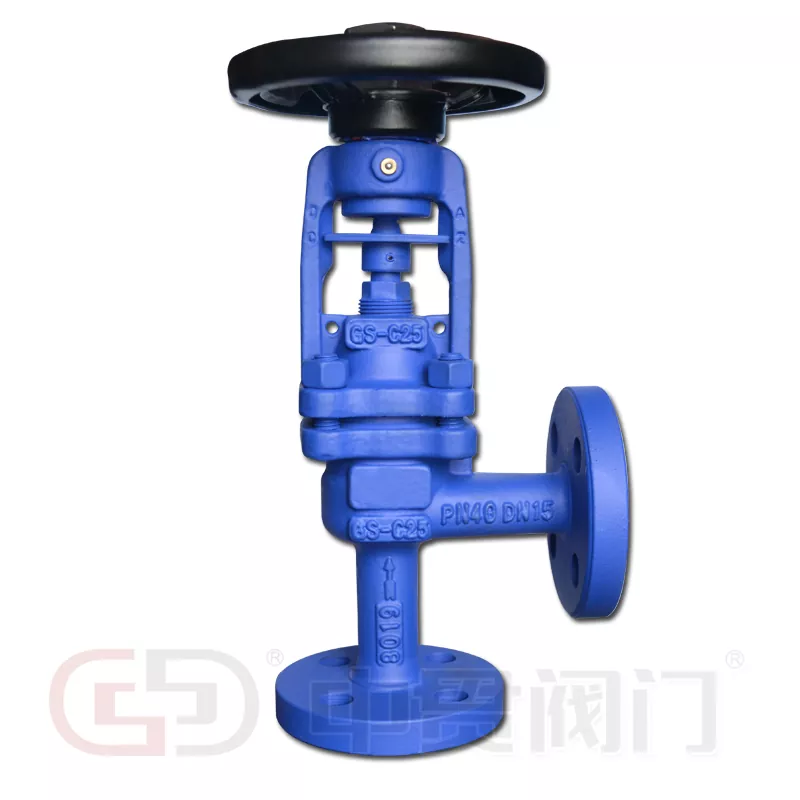 DIN Standard Angle Type Bellows Sealed Globe Valve